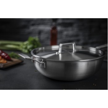 Kuhn Rikon Culinary Fiveply Wok m/deksel rvs 28 cm