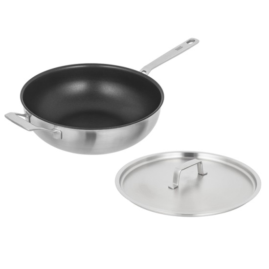 Kuhn Rikon Culinary Fiveply Wok m/deksel rvs 28 cm. non stick