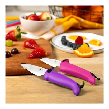 Kuhn Rikon Chefclub Kindermessen set 2 dlg. hond roze/paars
