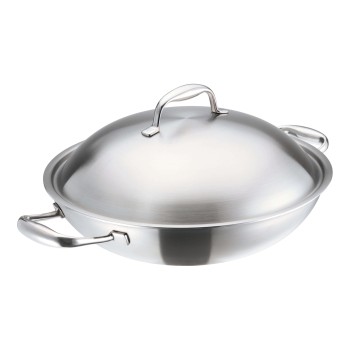 Kuhn Rikon High Dome Wok rvs multiply 32 cm. 2 handgrepen