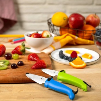 Kuhn Rikon Chefclub Kindermessen set 2 dlg. hond blauw/groen