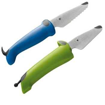 Kuhn Rikon Chefclub Kindermessen set 2 dlg. hond blauw/groen