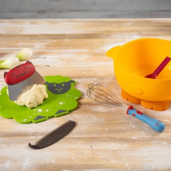 Kuhn Rikon Chefclub Kinderset 2 dlg. Snijplank/wiegemes