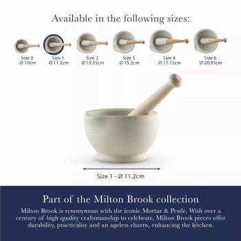 Milton Brook Vijzel m/stamper 199 ml. 11 cm