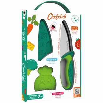 Kuhn Rikon Chefclub Kindermes met vingerbeschermer, groen