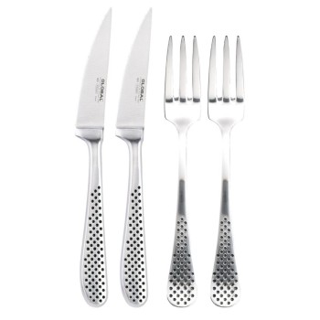 Global GT102 Steakset mes & vork 4dlg