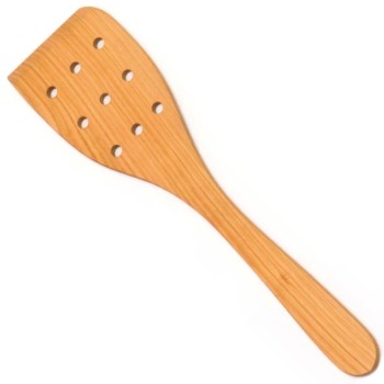 Il Cucinino Bakspatel met gaten 30 cm. kersenhout
