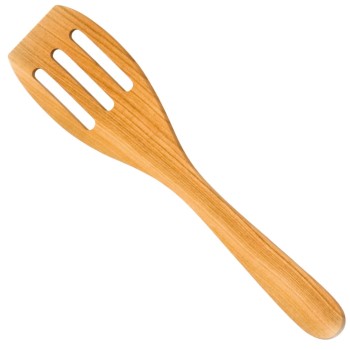 Il Cucinino Bakspatel met sleuven 30 cm. kersenhout