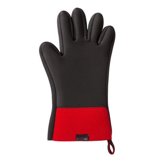 Il Cucinino Ovenwant m/vingers kort. zwart/rood