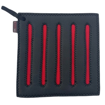 Il Cucinino Pannenonderzetter Stripe zwart/rood