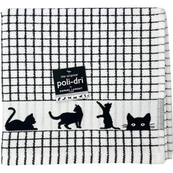 Samuel Lamont Poll-dri Theedoeken Jacquard Black / Cats