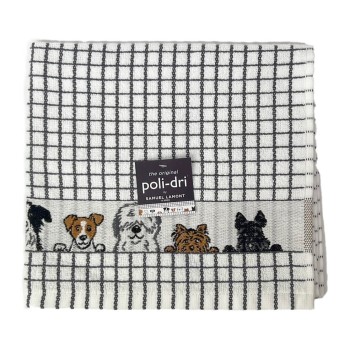 Samuel Lamont Poll-dri Theedoeken Jacquard Charcoal / Dogs