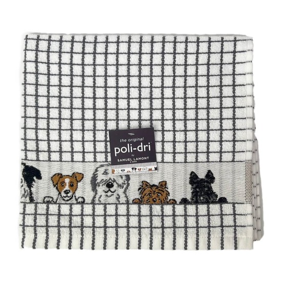 Samuel Lamont Poll-dri Theedoeken Jacquard Charcoal / Dogs